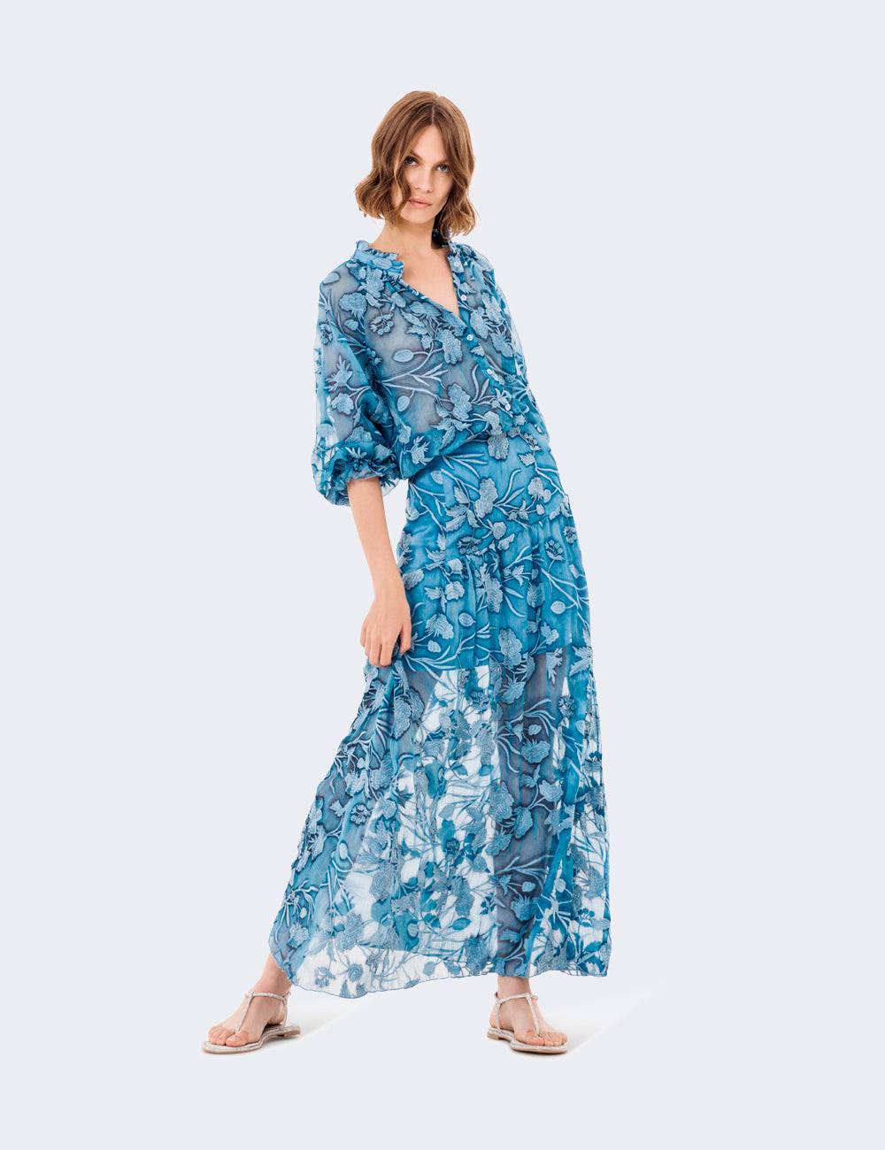 Jijil Camicia crop ricamata Pezzi Unici