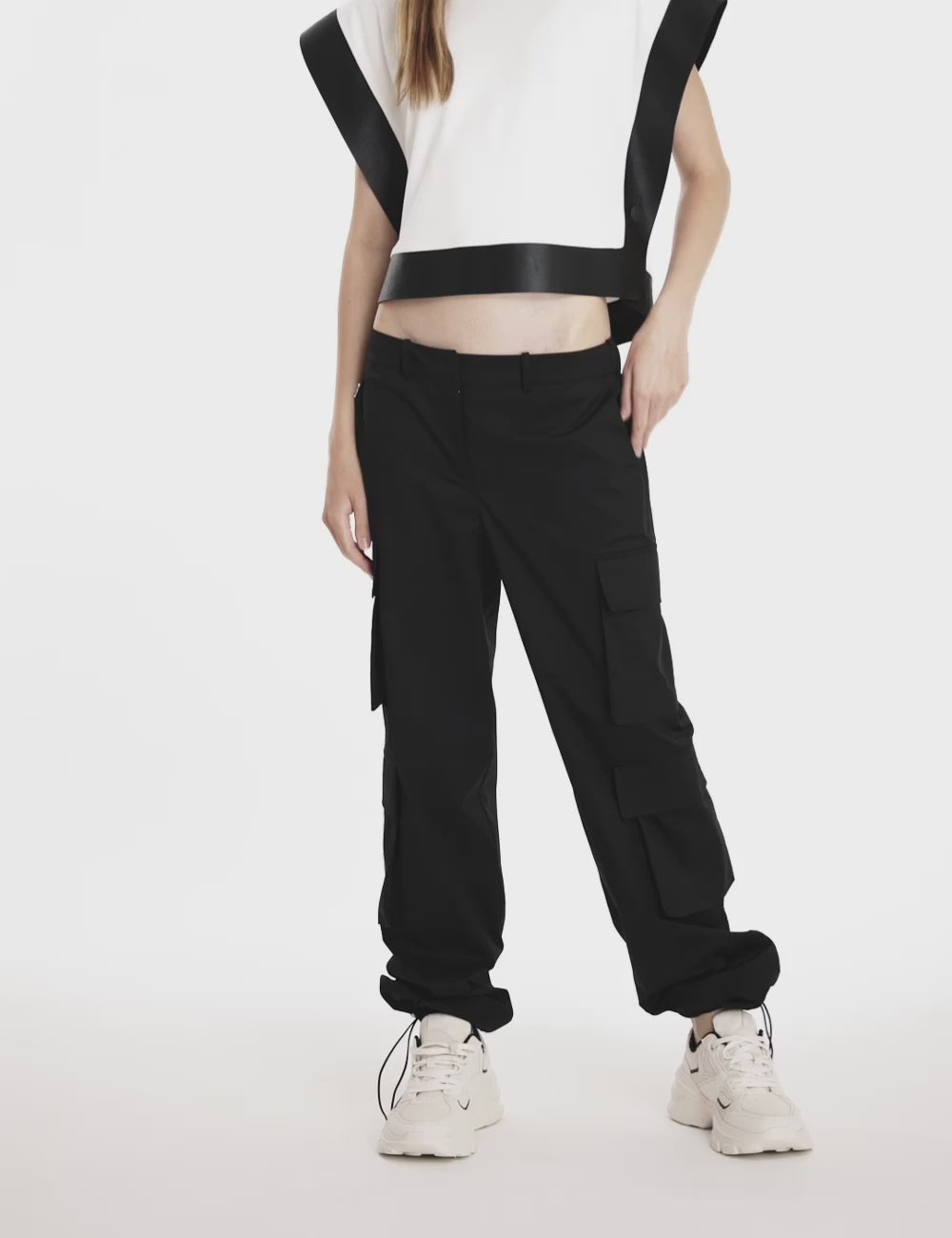 Jijil Pantalone cargo in cotone Fino Al -60%