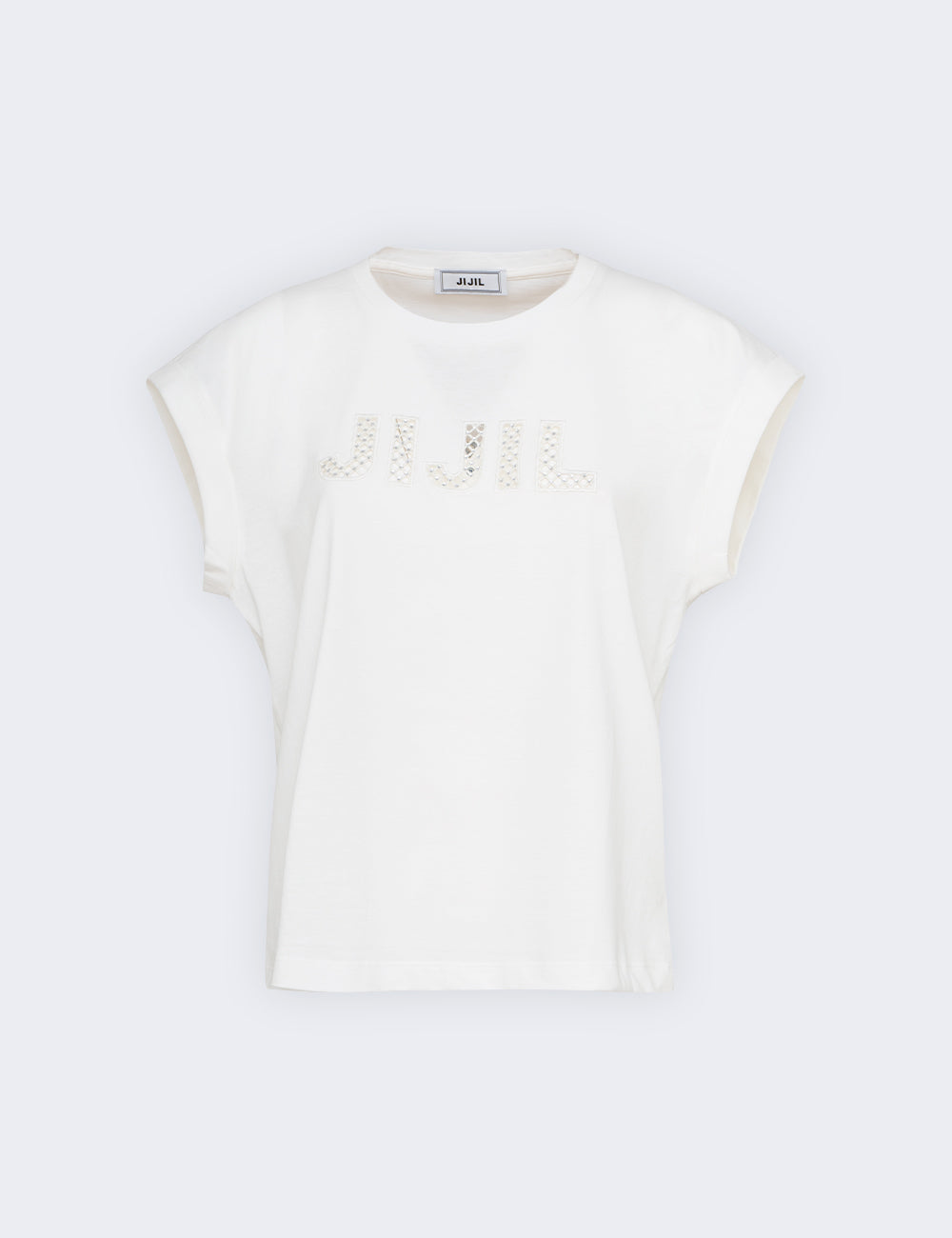 Jijil T-shirt logata con strass Outlet
