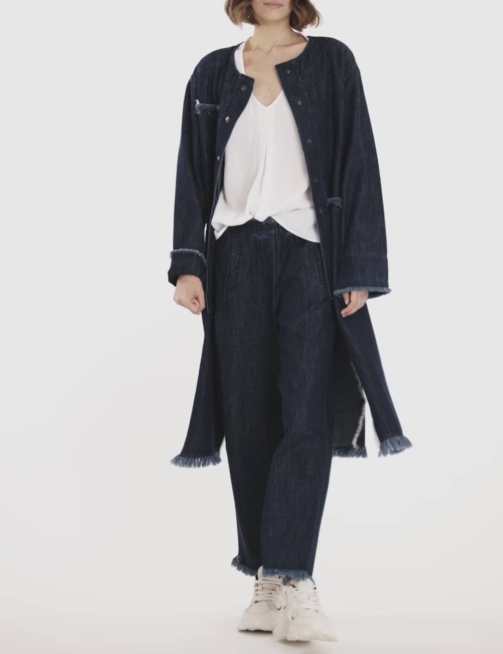 Jijil Spolverino in denim Vendita Calda