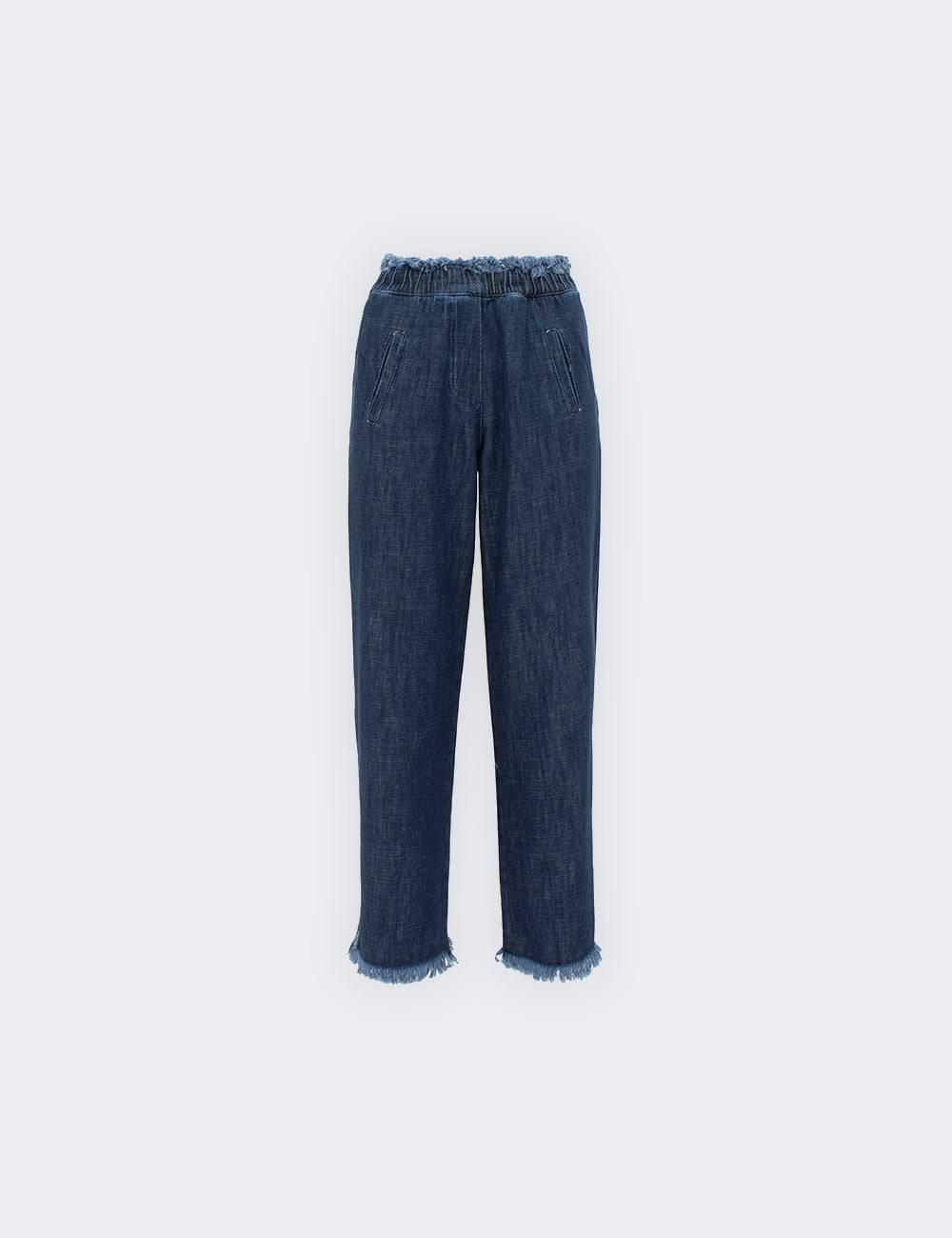 Jijil Pantalone in denim con fondo sfrangiato Negozi Online