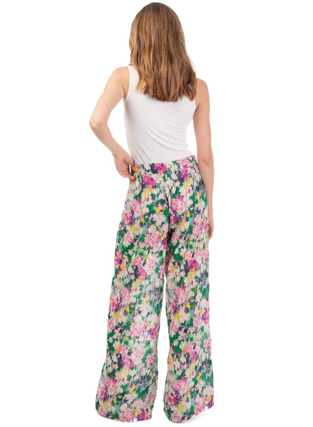 Le Volière Pantalone ampio floreale Promozione