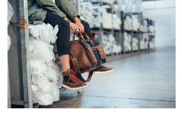 Kjøre Project Leather / Denim 25 Oz Travel Bag Fino Al -60%