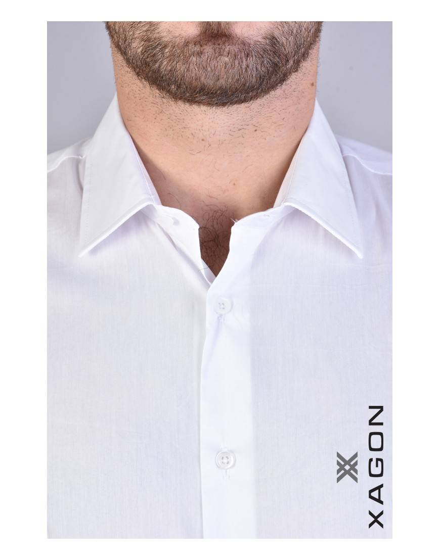 La haine inside us CAMICIA PAMATE Stretch Slim Fit Bianco Soddisfazione Garantita