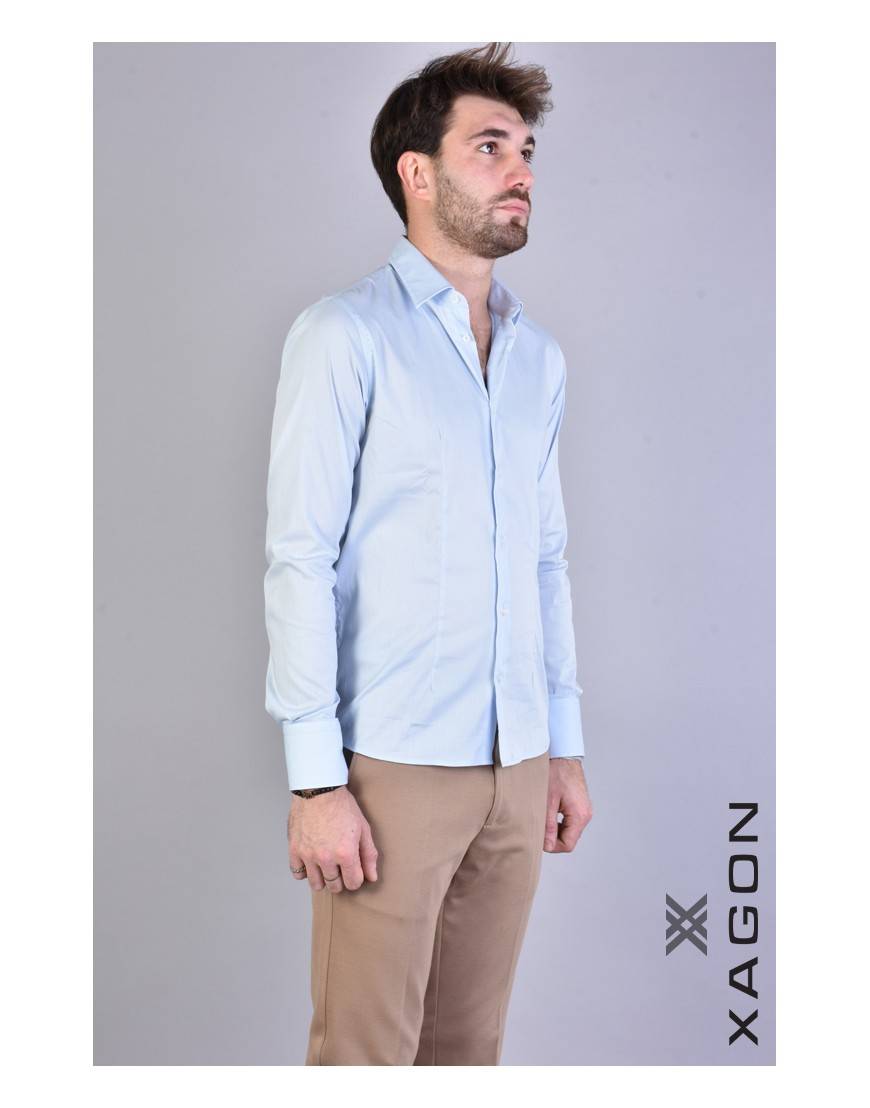 La haine inside us CAMICIA PAMATE Stretch Slim Fit Cielo I Più Venduti