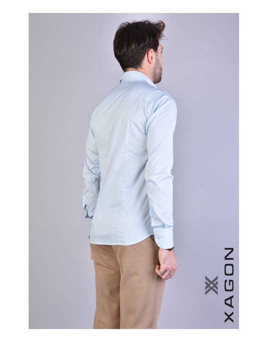 La haine inside us CAMICIA PAMATE Stretch Slim Fit Cielo I Più Venduti