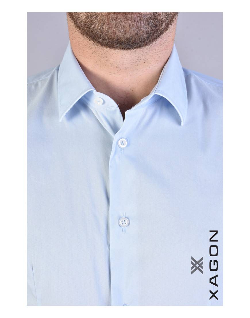 La haine inside us CAMICIA PAMATE Stretch Slim Fit Cielo I Più Venduti