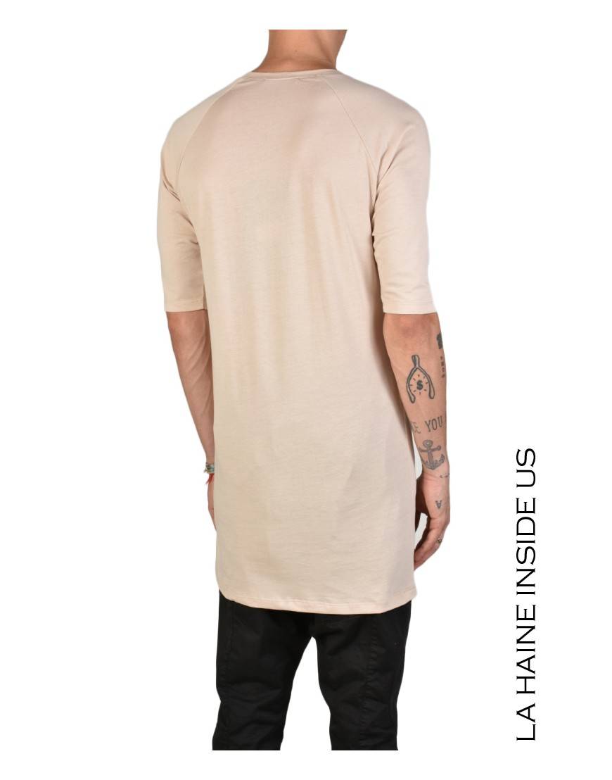 La haine inside us - PERMANENTE - 3M BASE T-SHIRT Versione Lunga Sabbia Novità