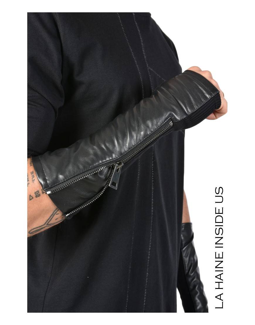 La haine inside us - PERMANENTE - 4B CALLIOPE MANICOTTO Pelle Nero Saldi