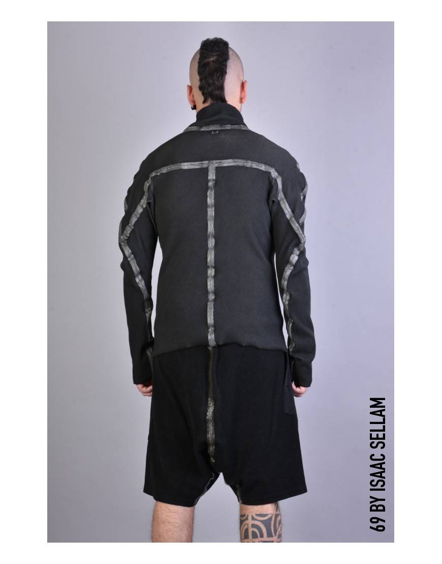 La haine inside us HUMANO ZIP RIBBED Piombo Prezzo Ridotto