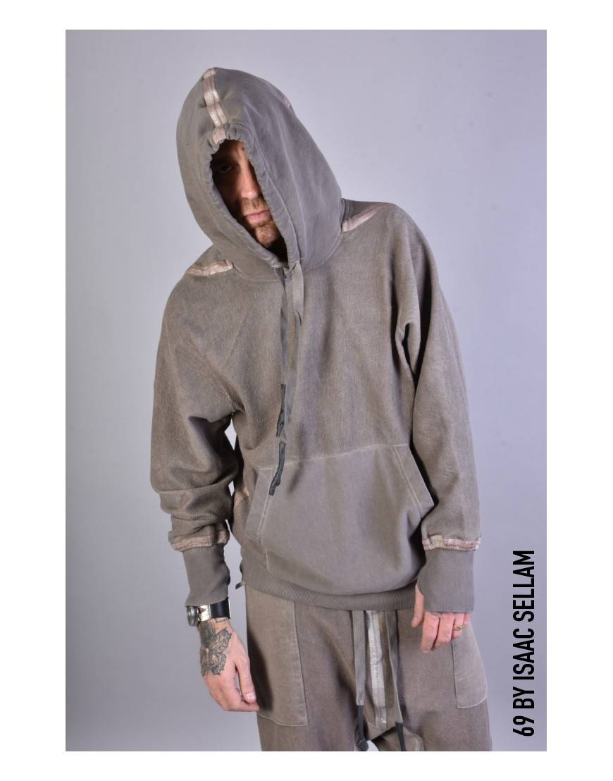 La haine inside us KANGOO HOOD SPONGE Taupe Sottocosto