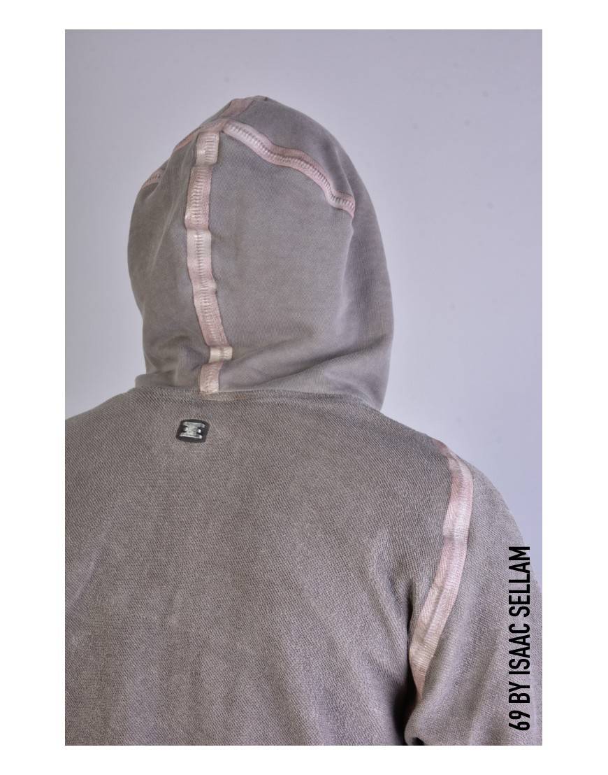 La haine inside us KANGOO HOOD SPONGE Taupe Sottocosto