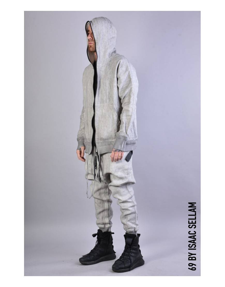 La haine inside us ZIPPY HOOD LINEN Grey Outlet