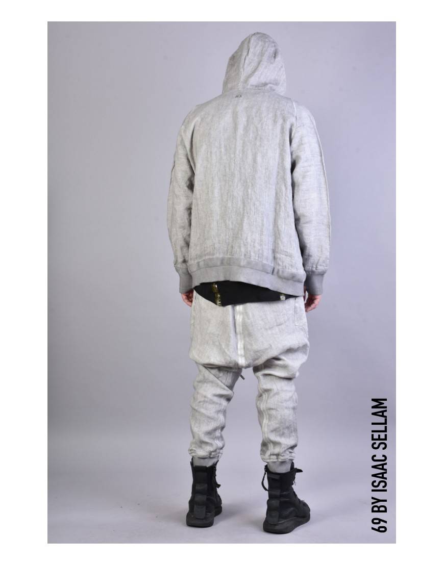 La haine inside us ZIPPY HOOD LINEN Grey Outlet