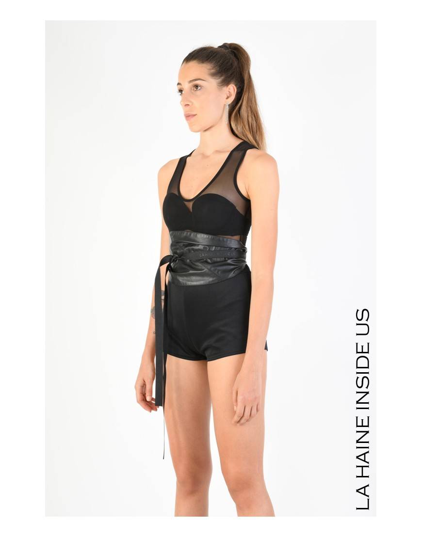 La haine inside us - PERMANENTE - 4B CIBELE FOULARD Pelle Nero Saldi