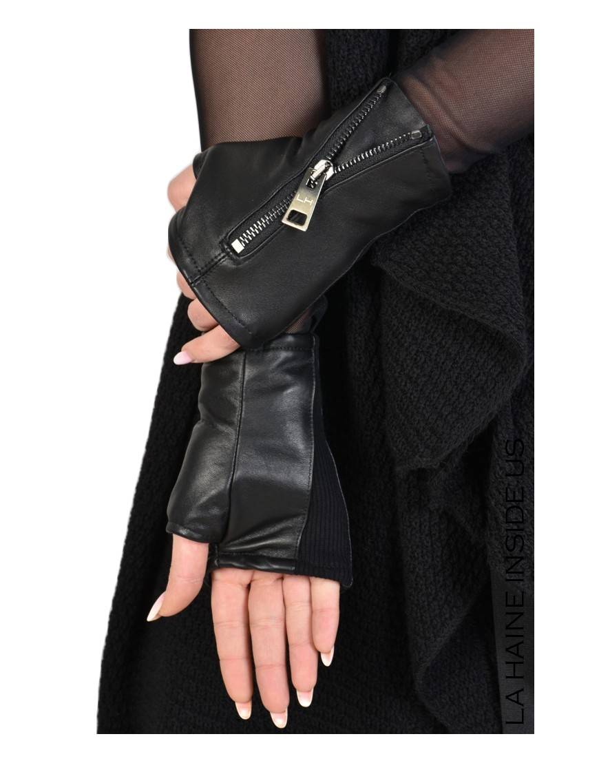 La haine inside us - PERMANENTE - 4B STARK MANICOTTO UNISEX Nero Vendita Calda
