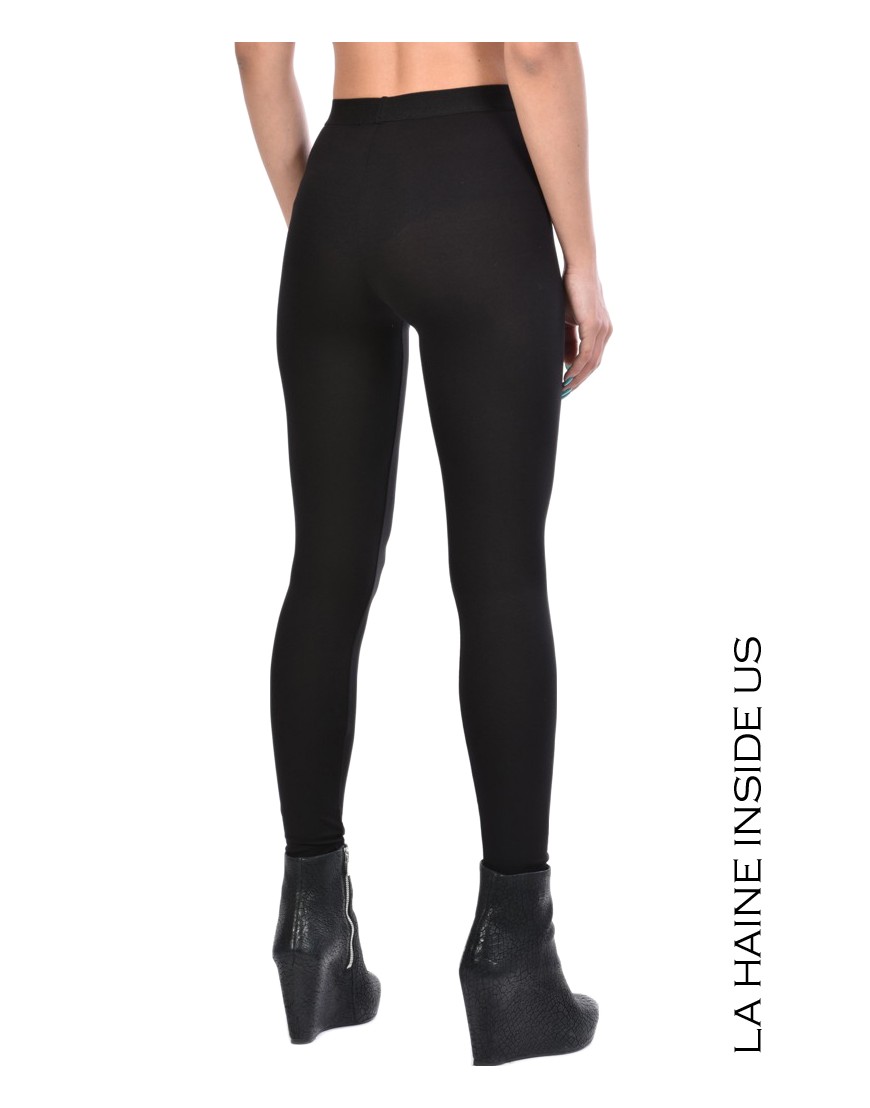 La haine inside us - PERMANENTE - 4M HEL LEGGINGS Nero Saldi Di Fabbrica