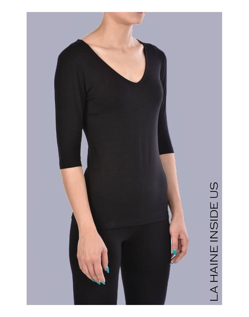 La haine inside us - PERMANENTE - 4M SALUS MAGLIA Nero In Saldo