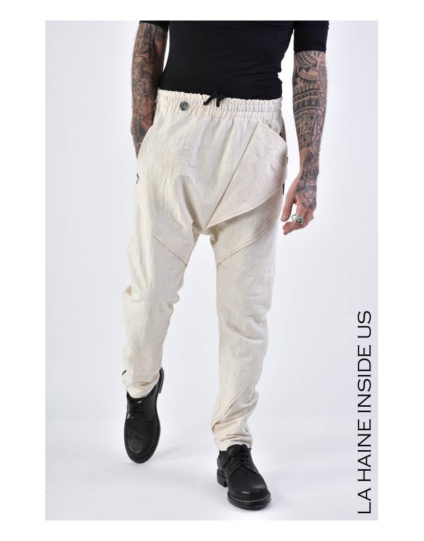 La haine inside us 3B LM133 PANTALONE Ecru Nuovo