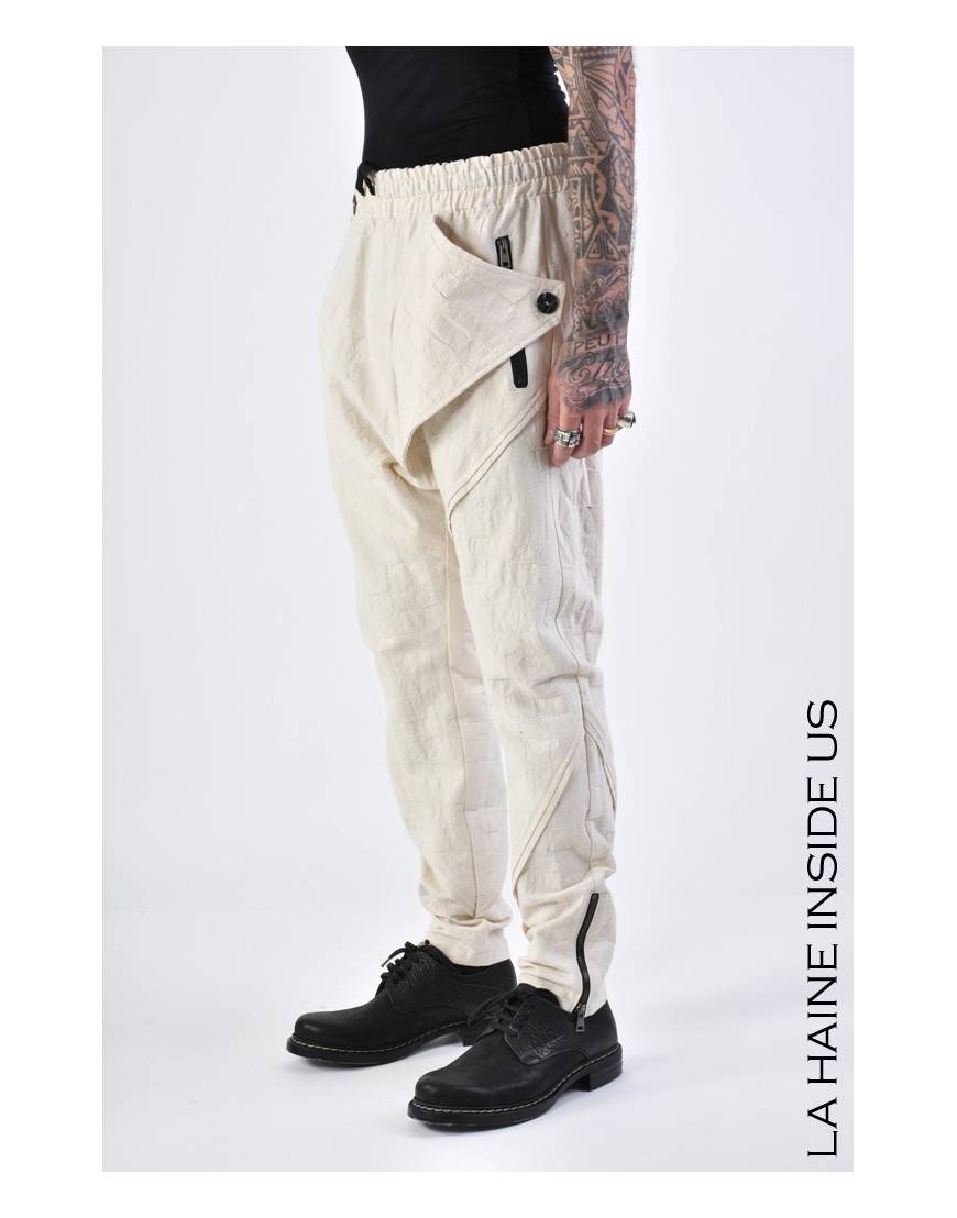 La haine inside us 3B LM133 PANTALONE Ecru Nuovo