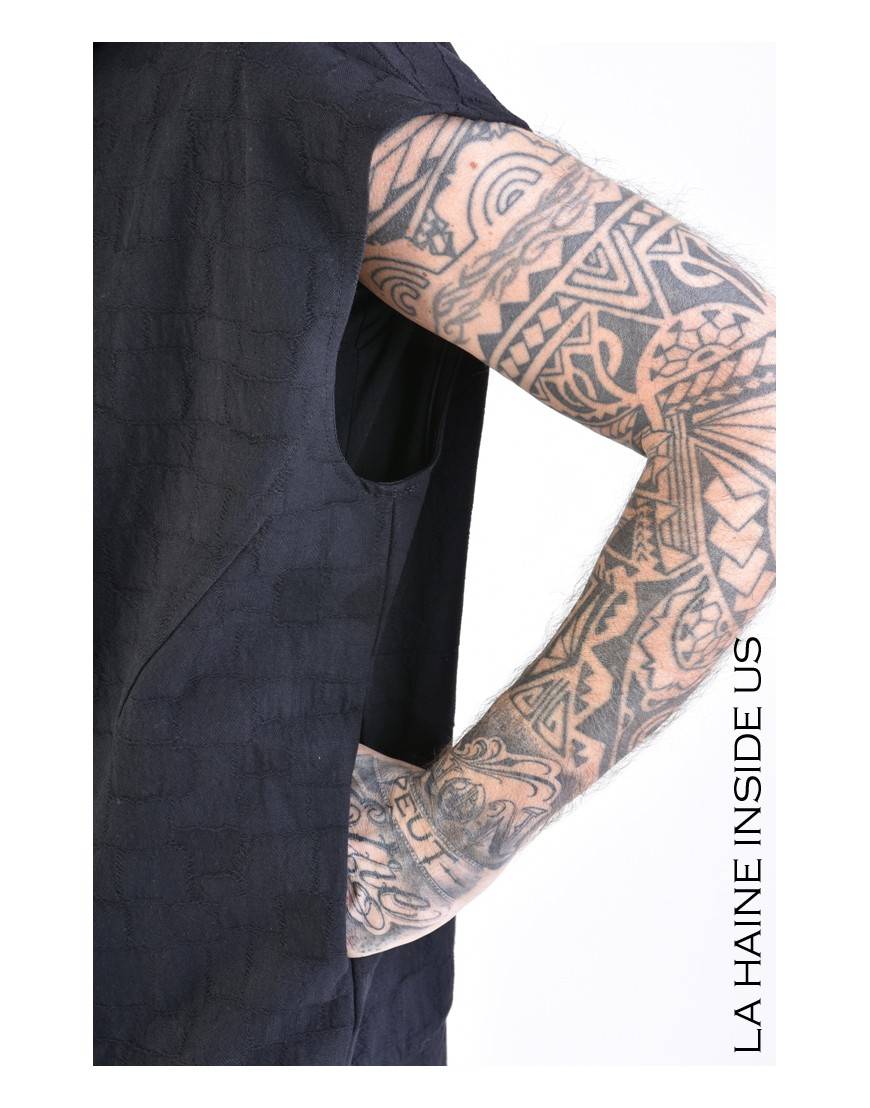 La haine inside us 3B LM135 SMANICATO Nero Spedizione Gratuita