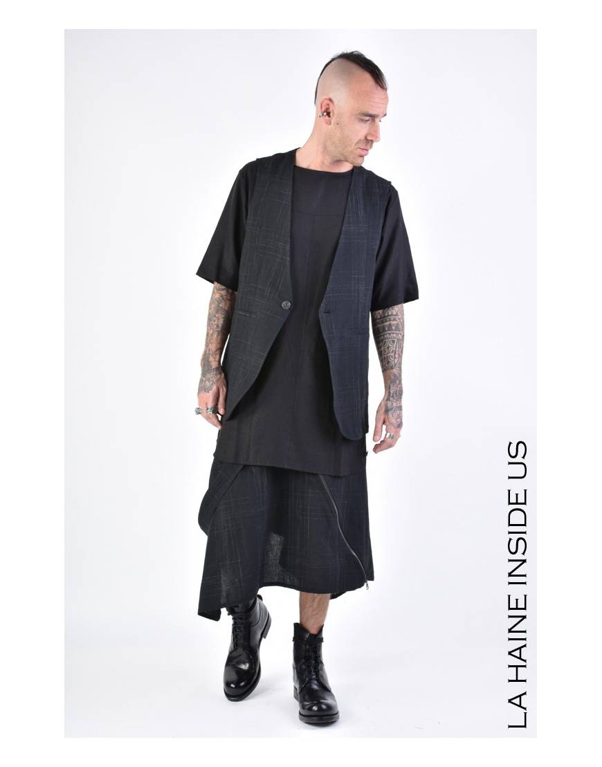 La haine inside us 3B LM144 GILET Nero Negozi Online