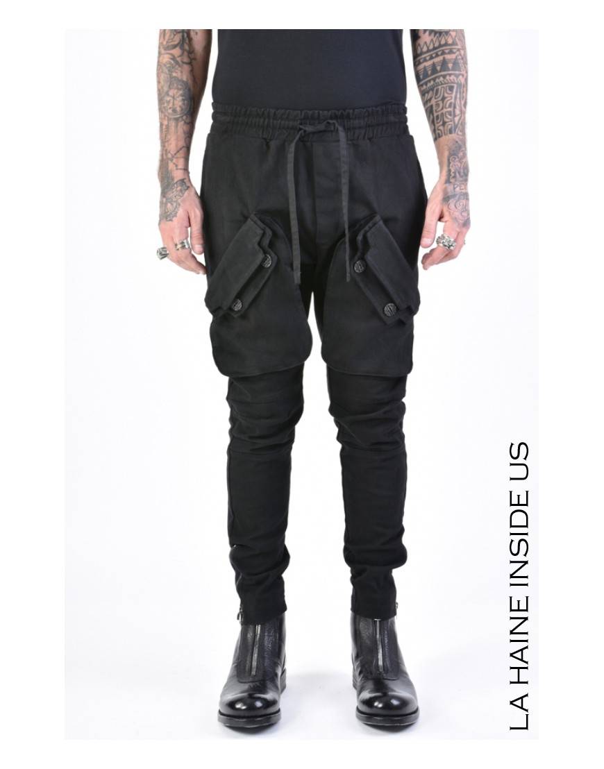 La haine inside us 3B LM146 PANTALONE Nero Consegna Veloce
