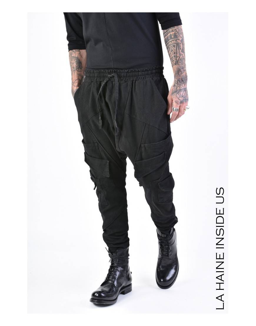 La haine inside us 3B LM155 PANTALONE Nero Negozi Online