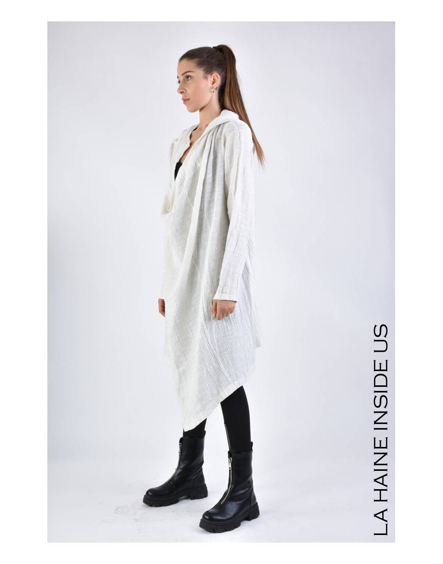 La haine inside us 3J LM164 CARDIGAN UNISEX D Bianco Prezzo Ridotto