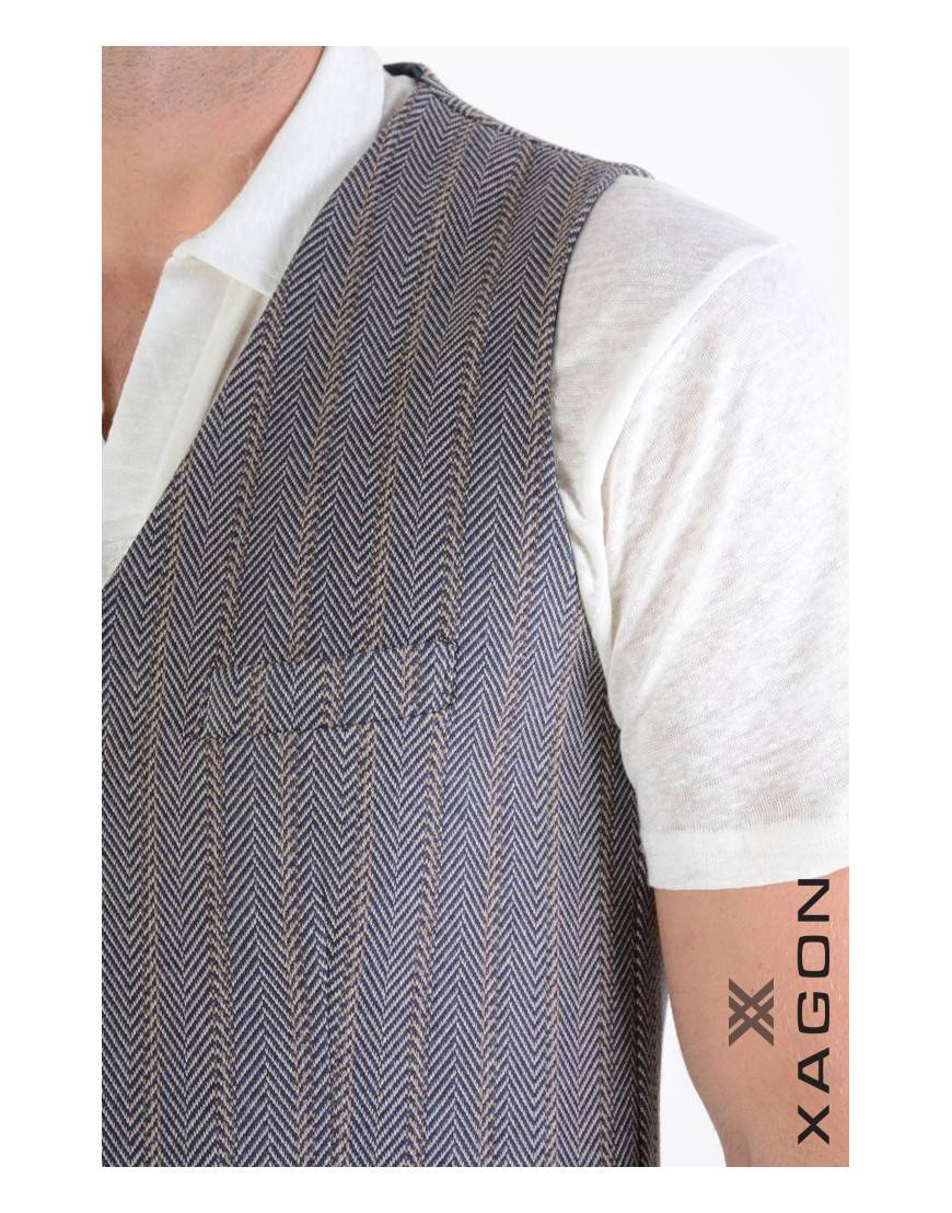La haine inside us GILET 1PGLBRU Blu Vendita