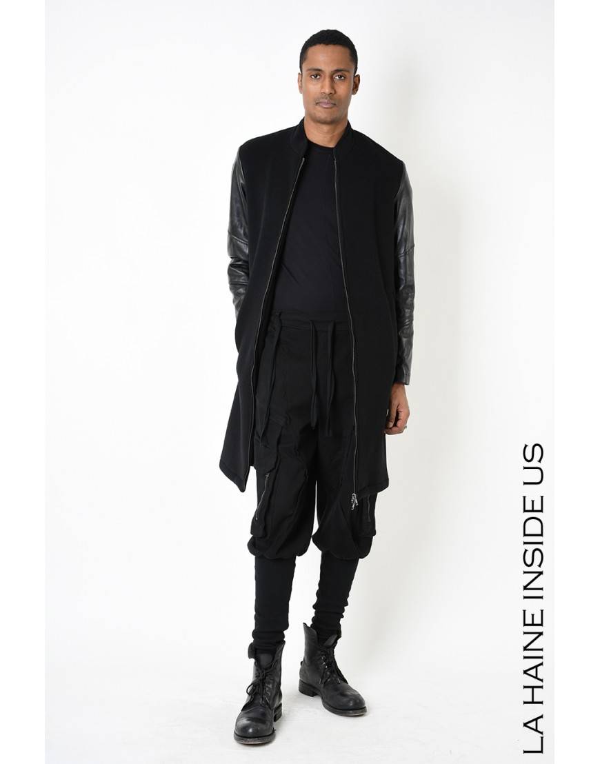 La haine inside us 3B LM183 CAPPOTTO Nero Saldi Di Fabbrica