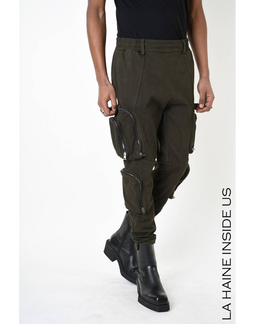 La haine inside us 3B LM190 PANTALONE Verde In Saldo