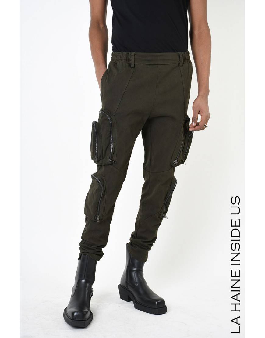 La haine inside us 3B LM190 PANTALONE Verde In Saldo