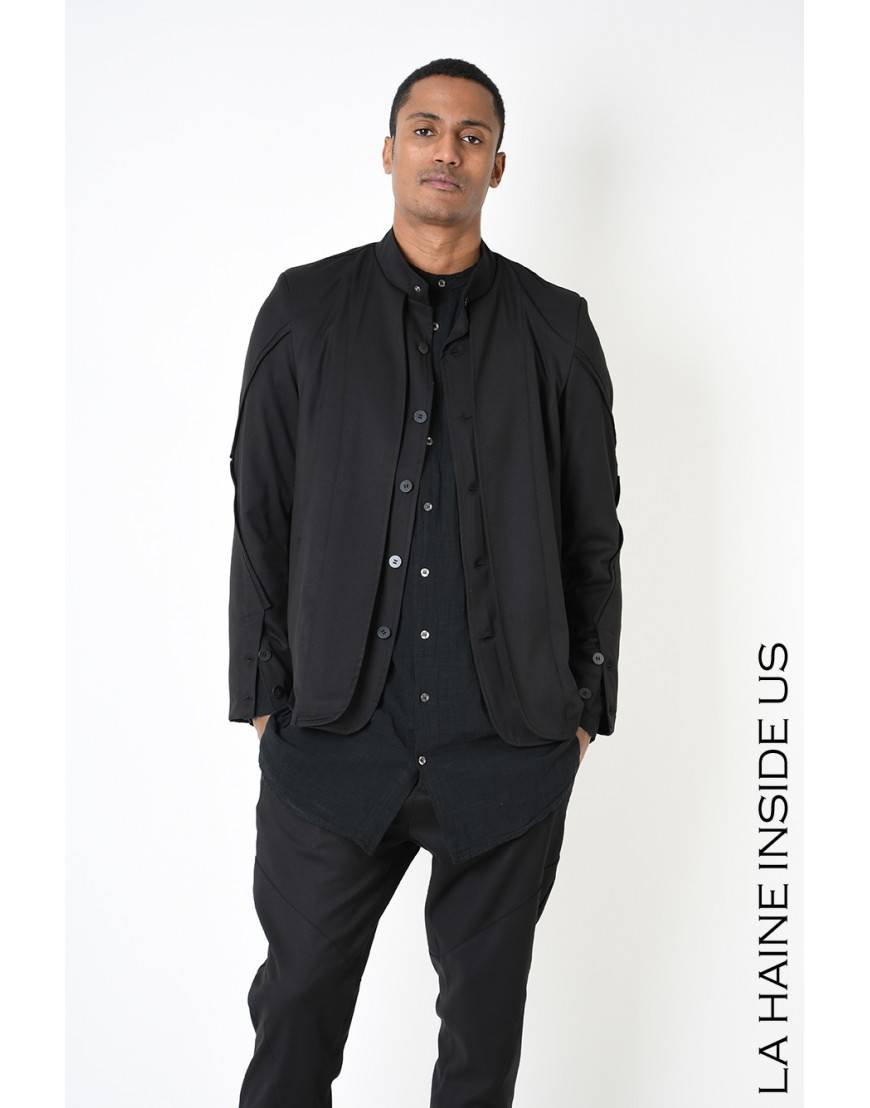 La haine inside us 3B LM196 GIACCA Nero Spedizione Gratuita