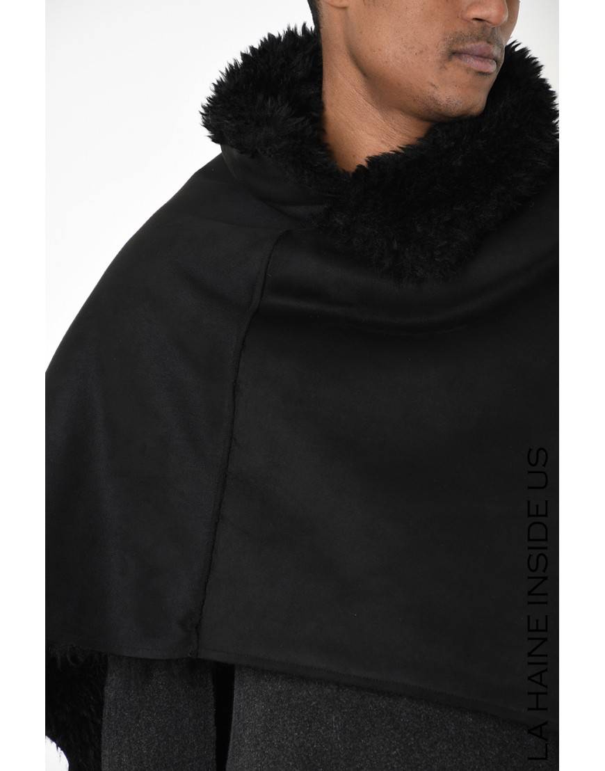 La haine inside us 4- LW862 PONCHO UNISEX U Nero Consegna Veloce