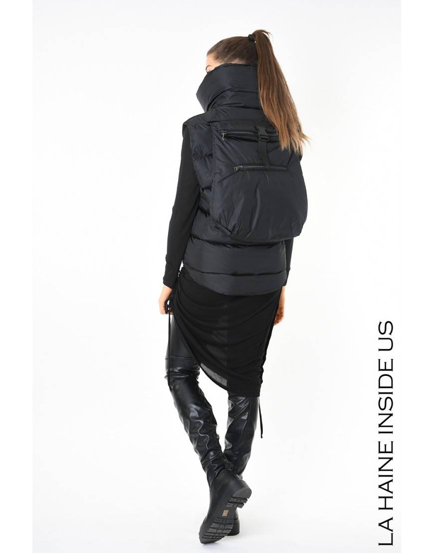 La haine inside us 3P LM252 PETTORINA + ZAINO UNISEX D Nero In Saldo