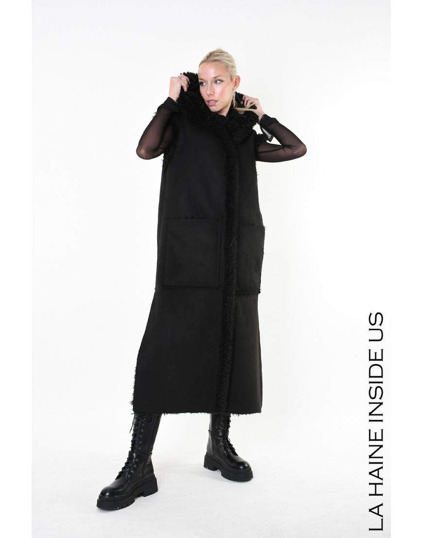 La haine inside us 4- LW860 GILET UNISEX D Nero Moda