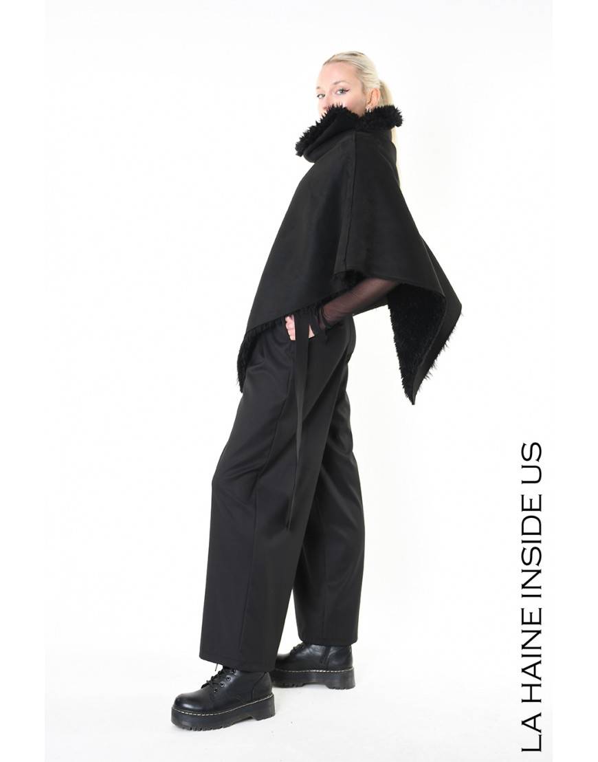 La haine inside us 4- LW862 PONCHO UNISEX D Nero 2025
