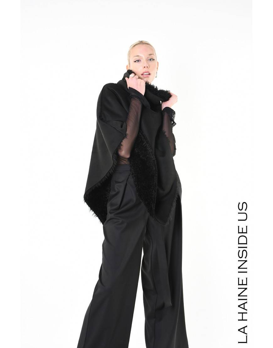 La haine inside us 4- LW862 PONCHO UNISEX D Nero 2025