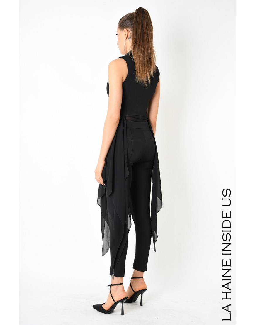 La haine inside us 4B LW532 GILET Nero In Linea