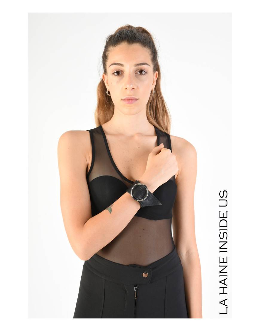 La haine inside us 8B LW769 COLIER / BRACCIALE Nero Convenienza