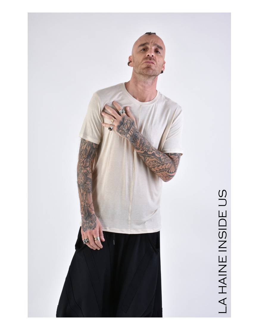 La haine inside us 3J LM167 T-SHIRT Beige Offerta