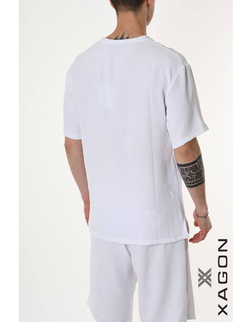 La haine inside us T-SHIRT MD0001 Bianco Affare Del Giorno