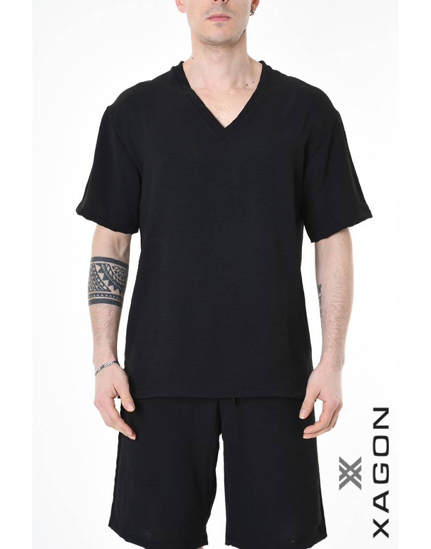La haine inside us T-SHIRT MD0002 Nero Offerta