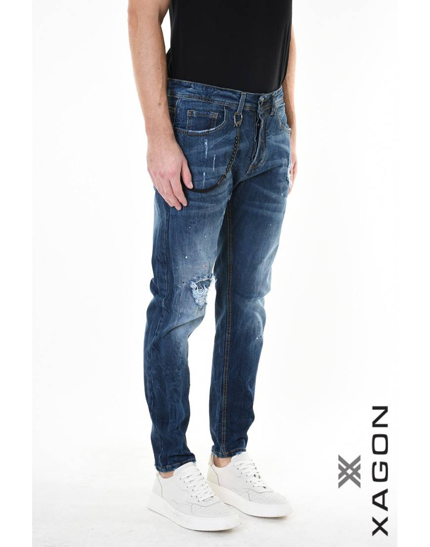 La haine inside us JEANS 2UMR241 Blu In Vendita