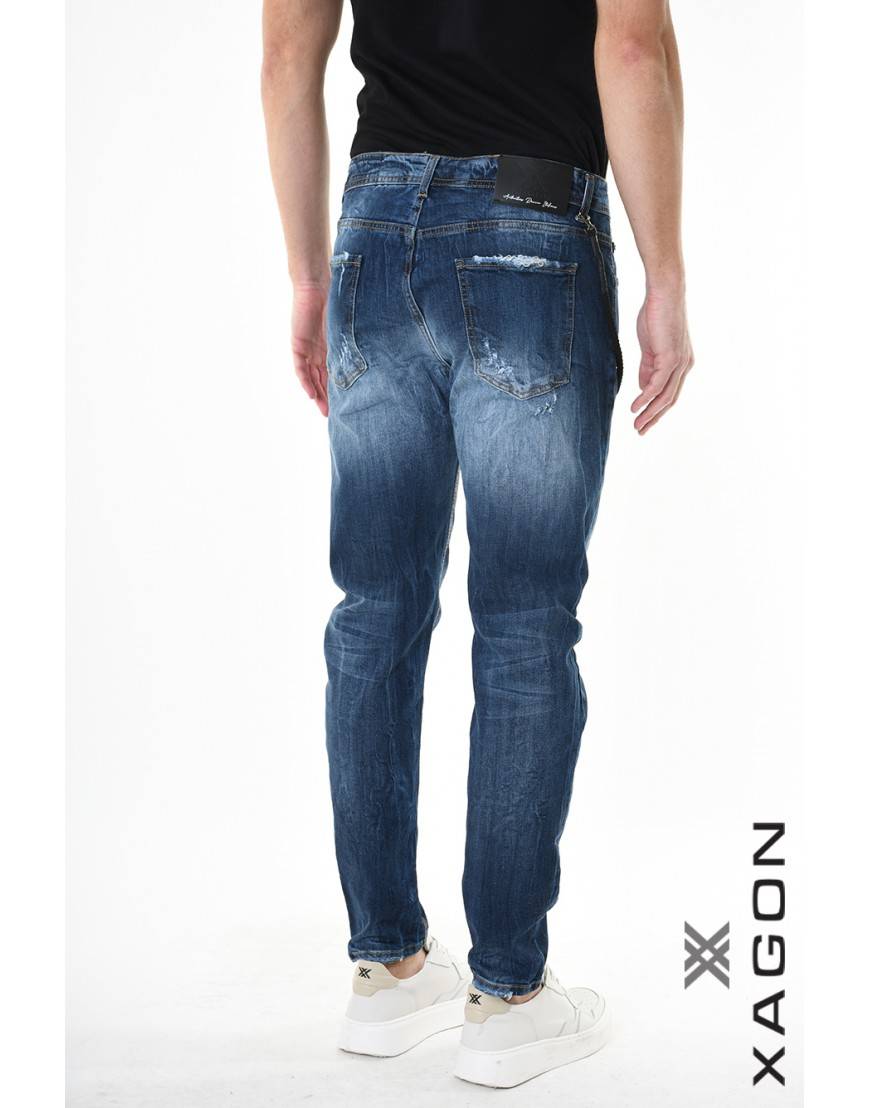 La haine inside us JEANS 2UMR241 Blu In Vendita