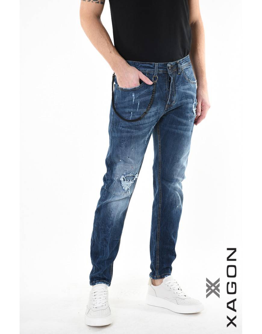 La haine inside us JEANS 2UMR241 Blu In Vendita