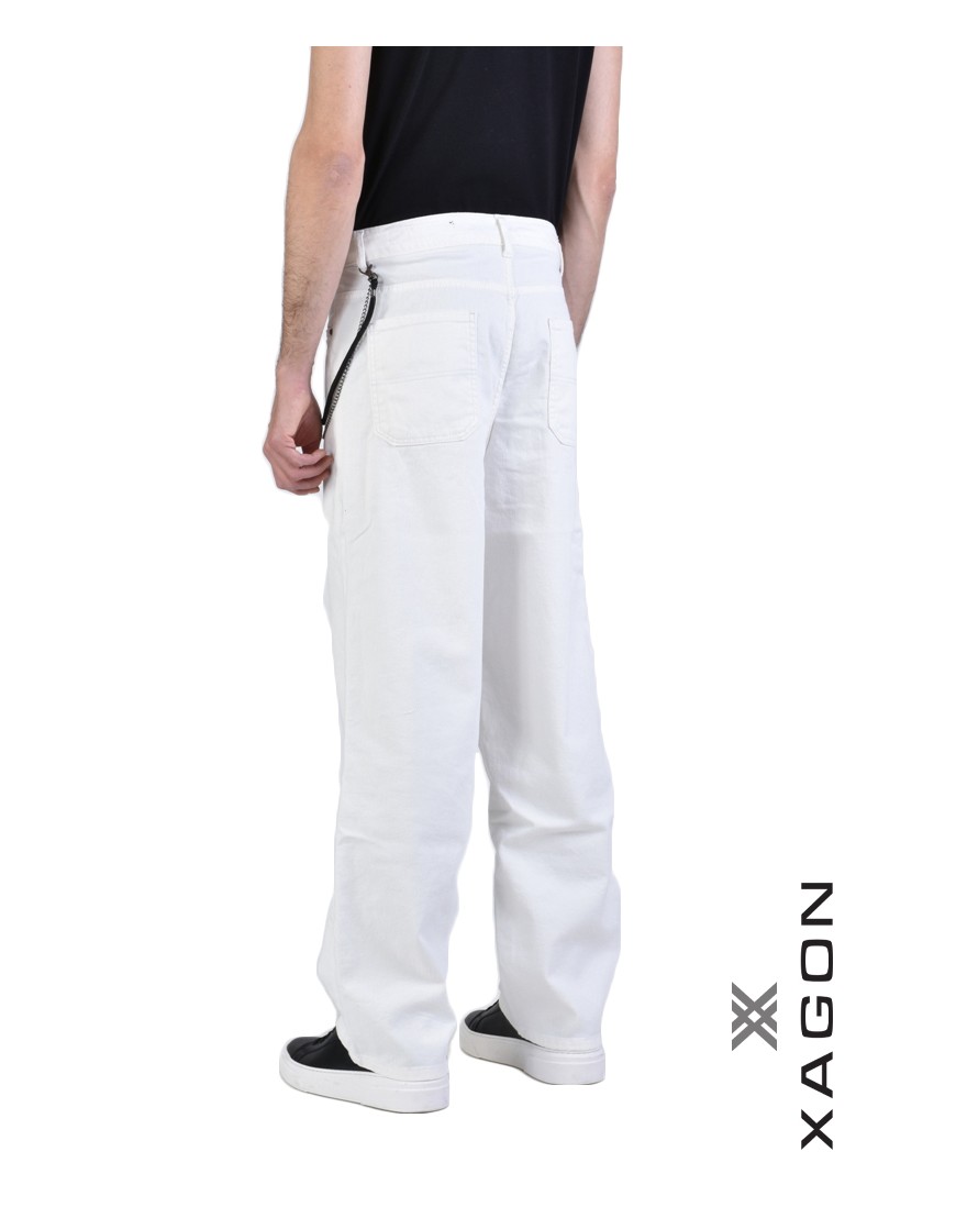 La haine inside us JEANS UMR169 Bianco Vendita Calda