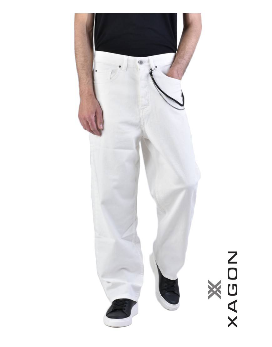La haine inside us JEANS UMR169 Bianco Vendita Calda
