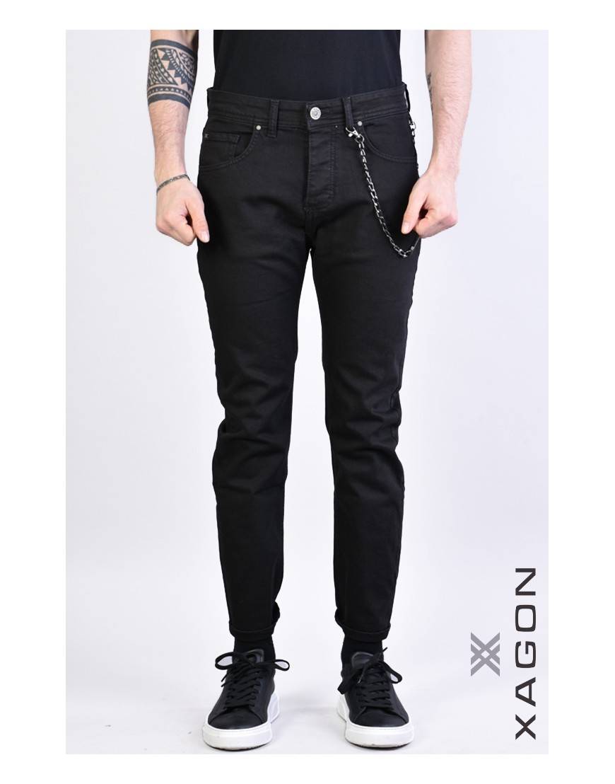 La haine inside us JEANS UOXFO2 Nero Saldi Di Fabbrica